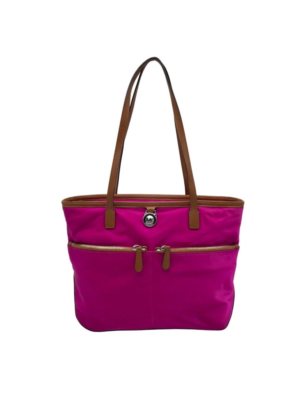 Michael Kors Purple Nylon & Leather Pocket Tote